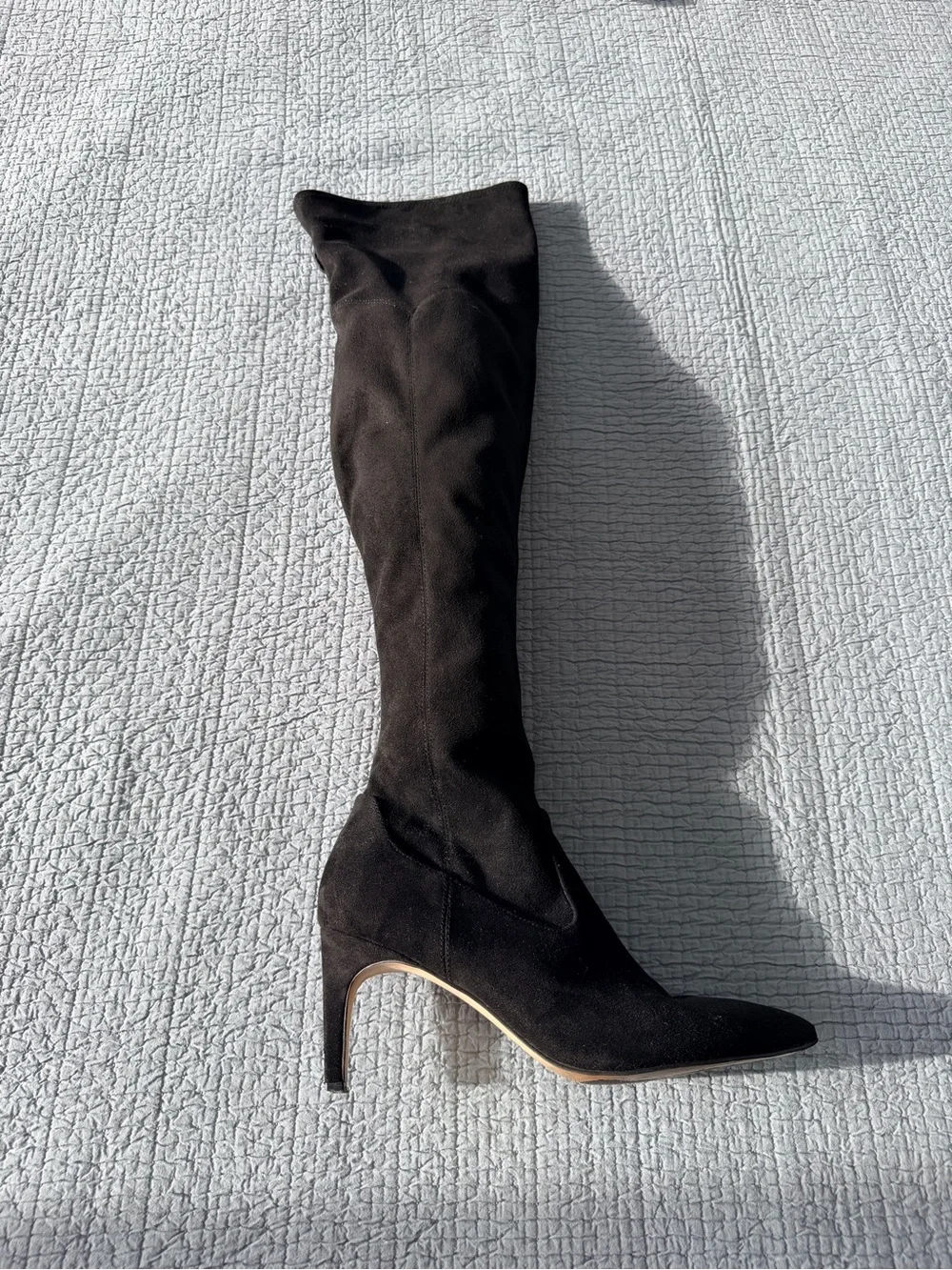 Calvin Klein Black Over-the-Knee Pointed Toe Stiletto Boot